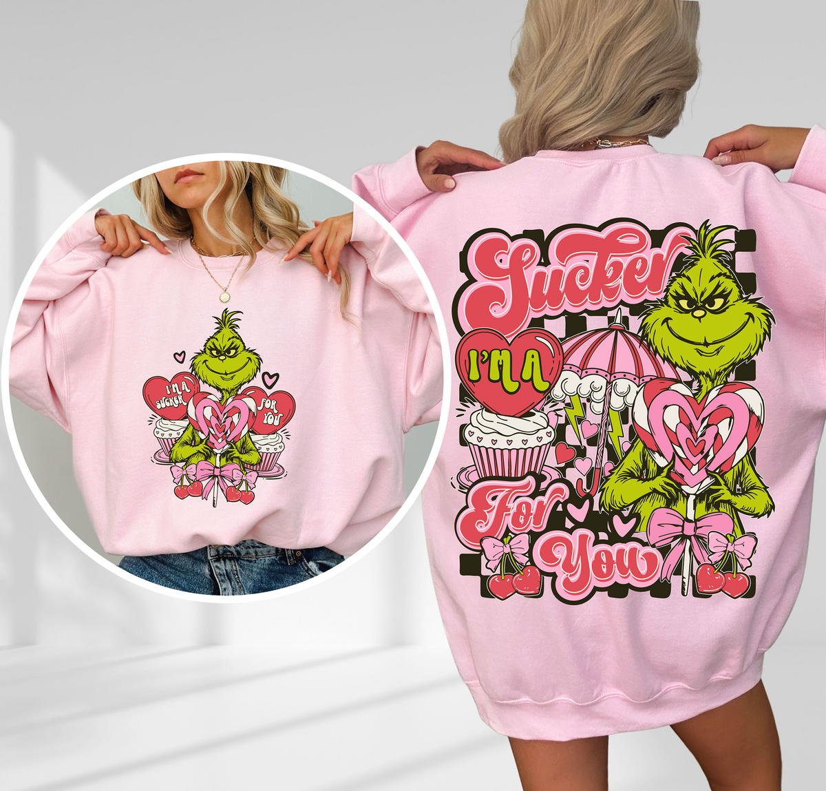 Vday Candy Grinch Sweatshirt