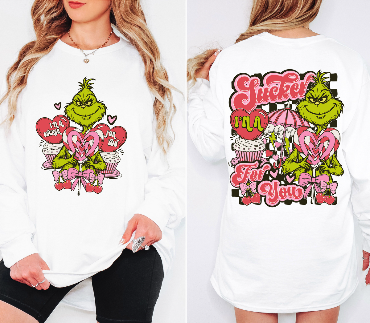 Vday Candy Grinch Long Sleeve