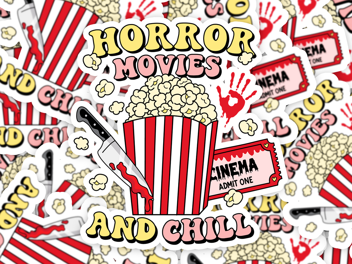 Horror Movies And Chill Sticker
