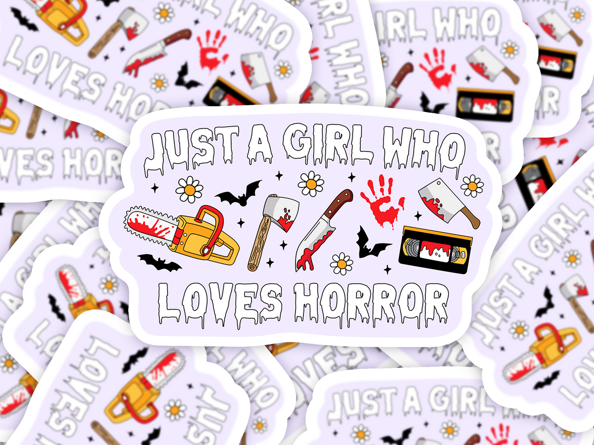 Girl Who Loves Horror Sticker