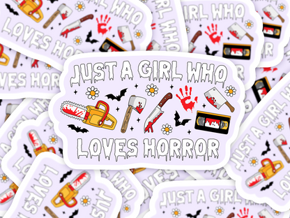 Girl Who Loves Horror Sticker