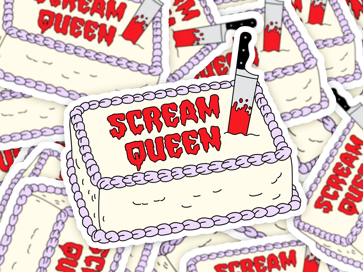 Scream Queen Cake Sticker