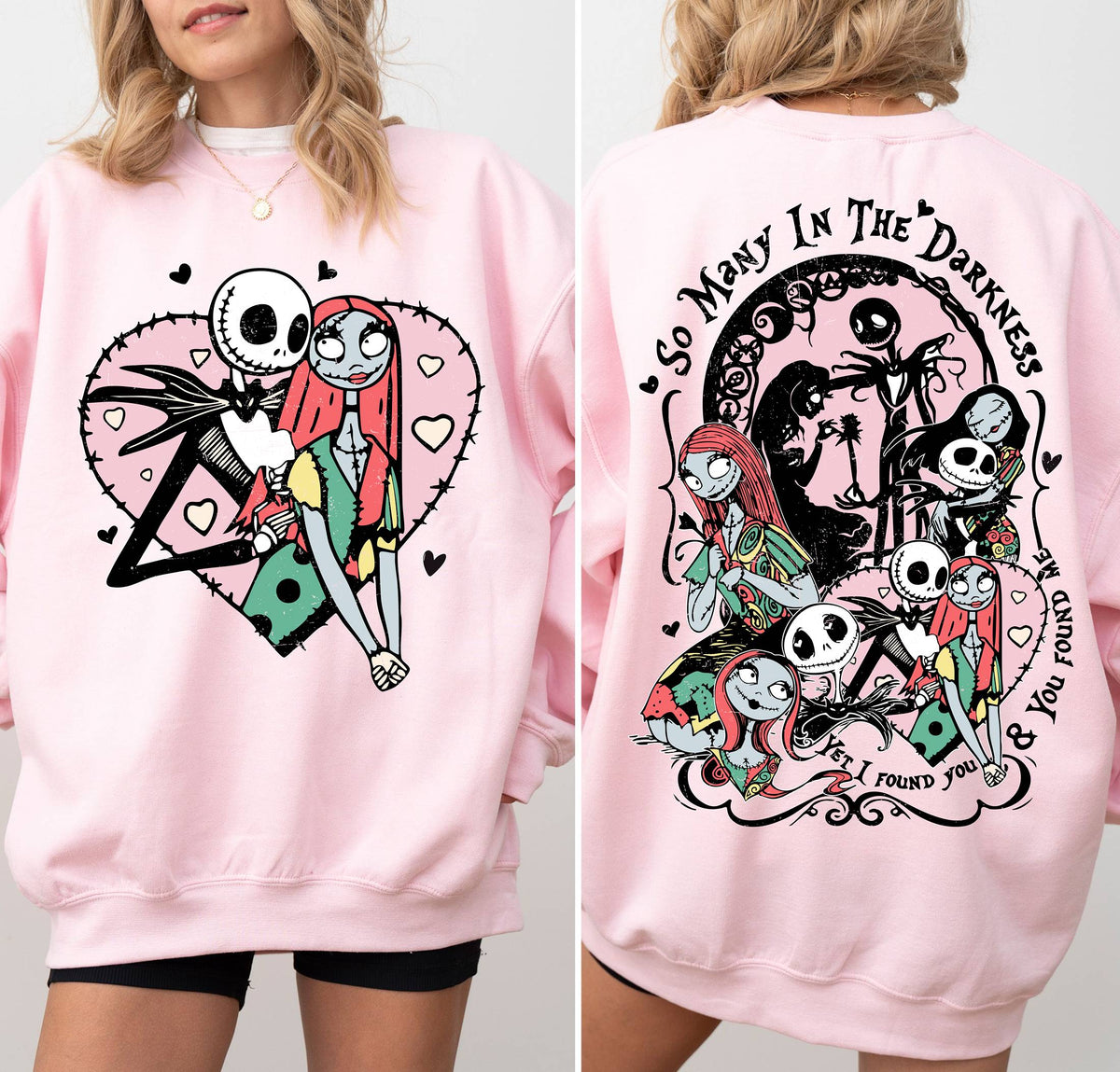 Jack and Sally Valentines Sweatshirt