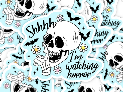 Shhh Watching Horror Sticker